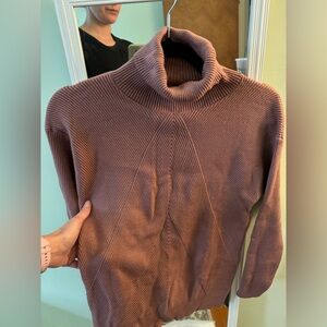 Rose Pink Turtleneck Sweater